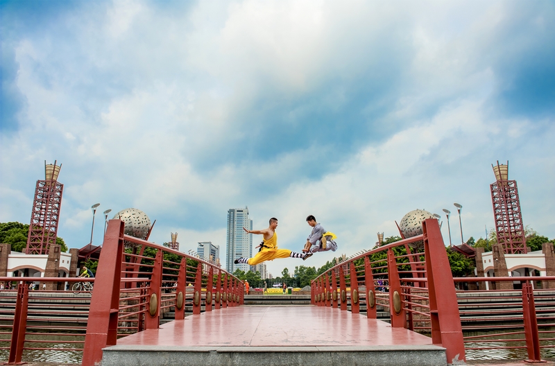 “武”动金融高新区。（作者：山歌，本图为广东金融高新区摄影赛优胜奖）